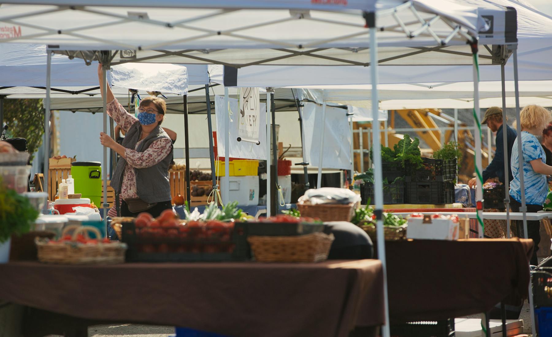 Produce stand at Bellingham Farmers Market